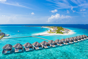 Sea Huts in the Maldives