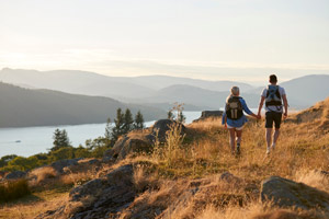 A couple walking in the lake district