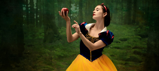 A princess with an apple