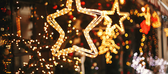 Christmas Lights on a street