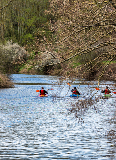 Canoes on the river medway, maidstone