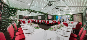 A view of the marquee from the top table