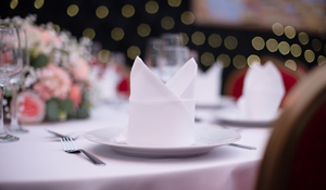 Linen on a wedding table