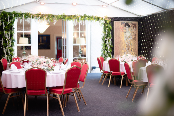 The Star Chambers set up for a wedding