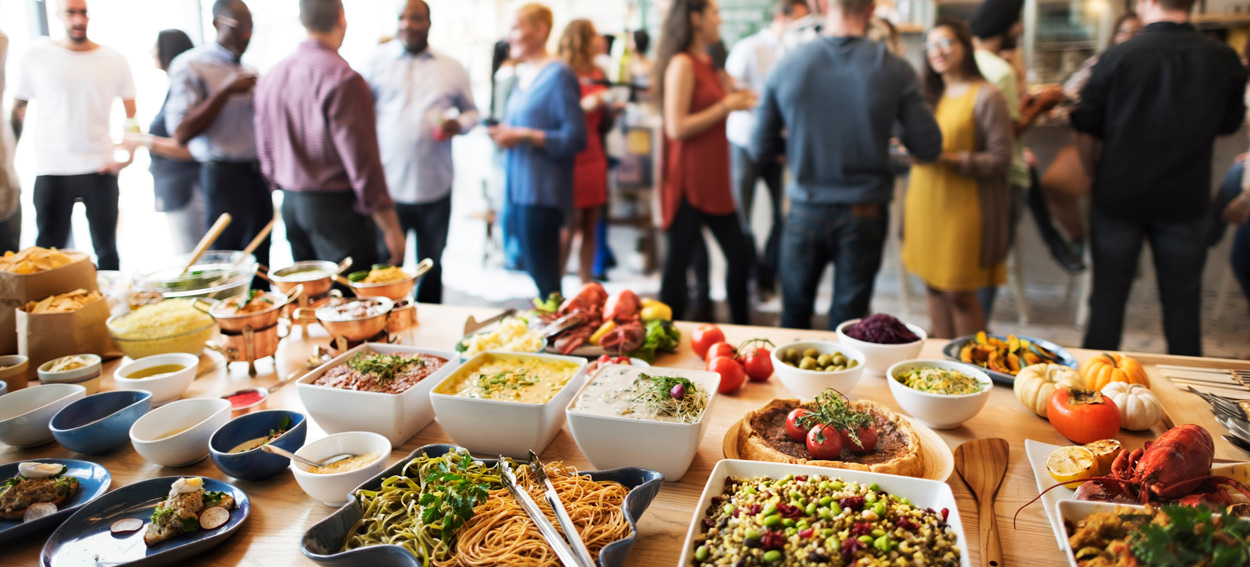 A buffet at party