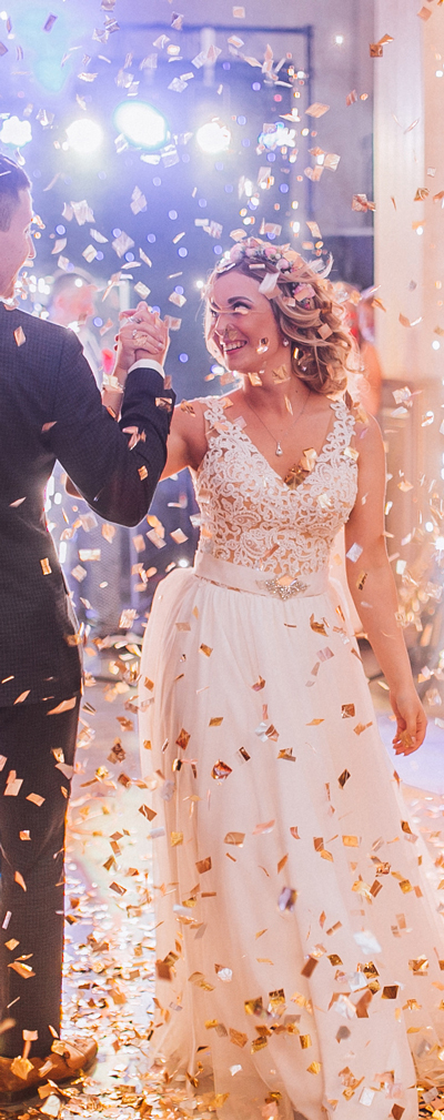 a bride and groom dancing at their wedding
