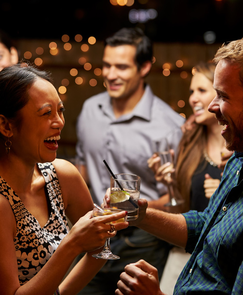 two people having fun at a party