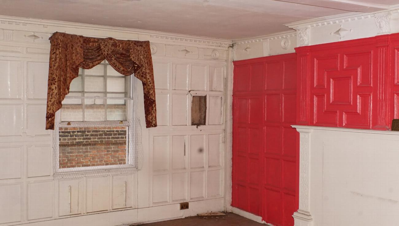The Judge Huddlestone room before restoration