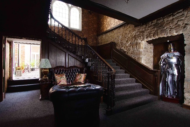 The restored staircase at Stone Court House