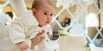 A baby at their christening