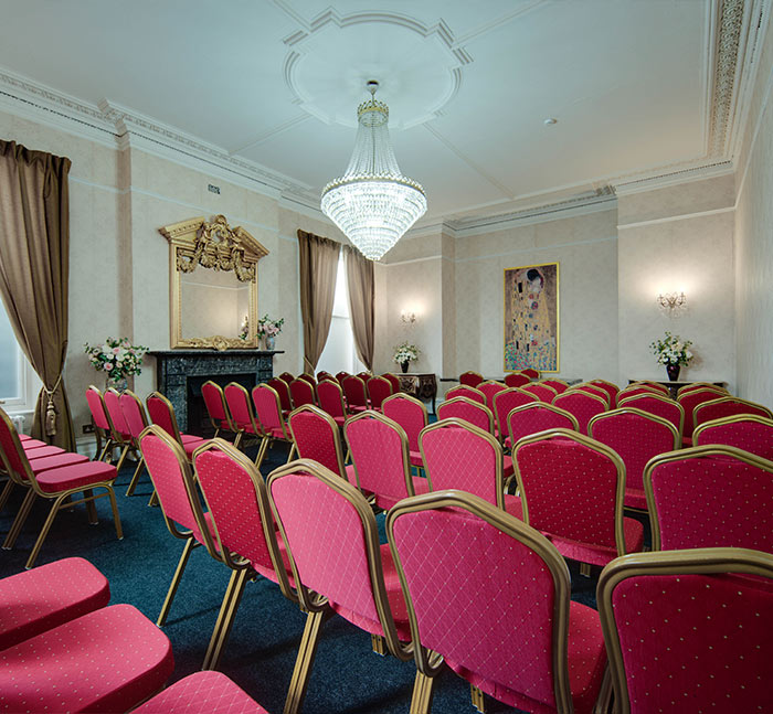 The ceremony room at stone court house